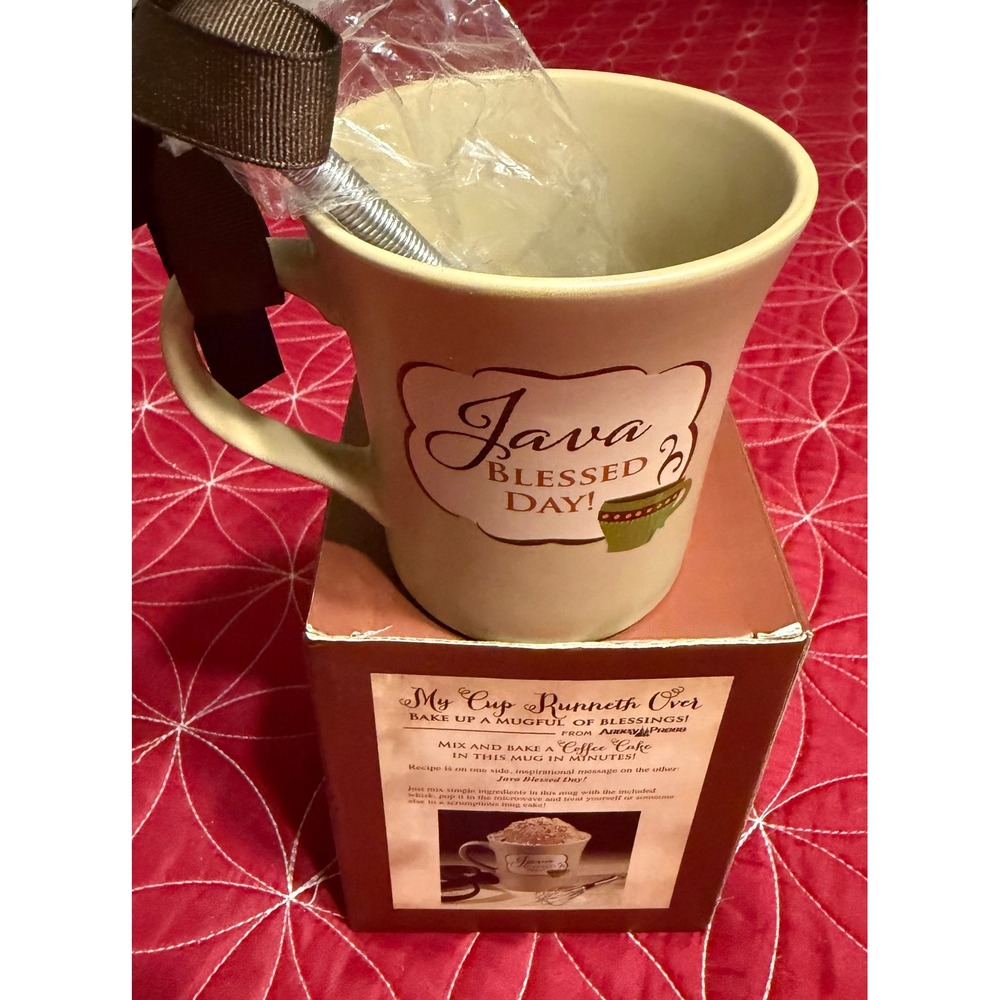 Abbey Press Mug Coffee Cake Recipe Whisk Gift Set Java Blessed Day